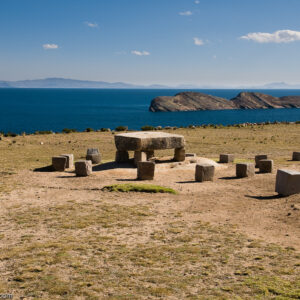 This sacrifice table is at the northern end of Isla del Sol part of the Inca ruins of Chincana.